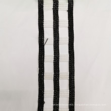 2021 6.5CM black/white embroidery cross design lace trim tape garment accessories